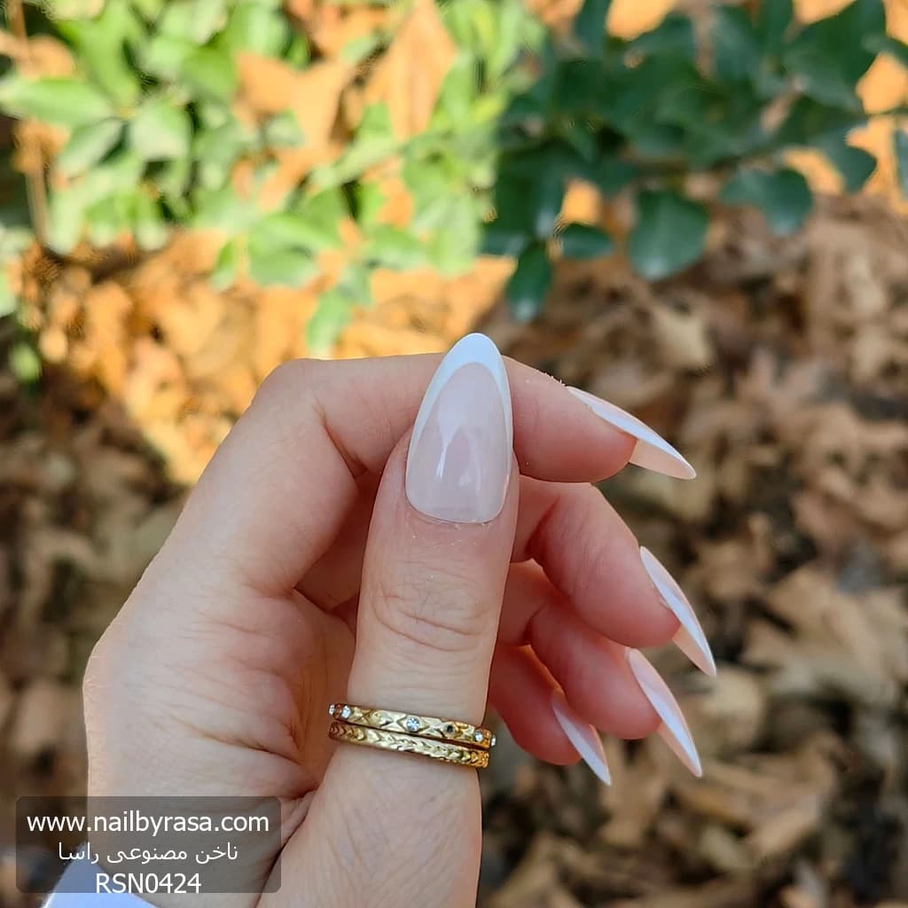 ناخن مصنوعی رنگ ناخن طرح فرنچ راسا – RSN0424