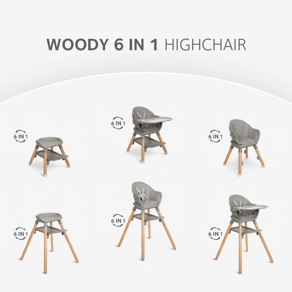 صندلی غذای کودک کیکابو Kikkaboo مدل Woody 6in1 — تصویر ۶