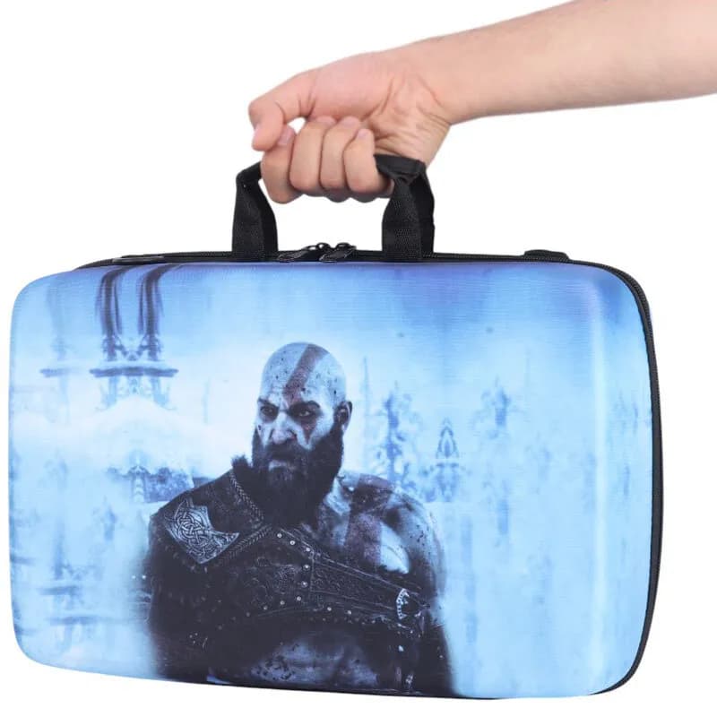 کیف PS5 اسلیم طرح God Of War رنگ آبی — تصویر ۲