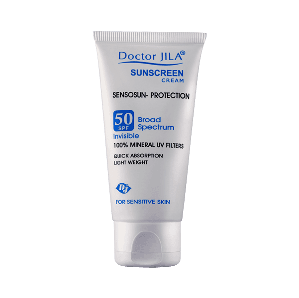 کرم ضد آفتاب سنسوسان پروتکشن SPF50 دکتر ژیلا 50 گرم — تصویر ۷