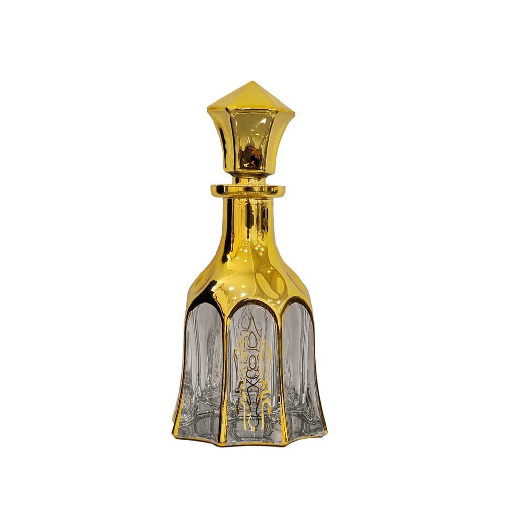 شیشه عطر آر سی آر شش ضلعی طلاکوب شیشه عطر آر سی آر شش ضلعی طلاکوب