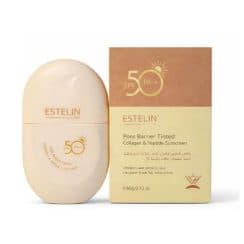 کرم ضد آفتاب رنگی کلاژن و پپتاید spf 50 استلین وزن 60 گرم
