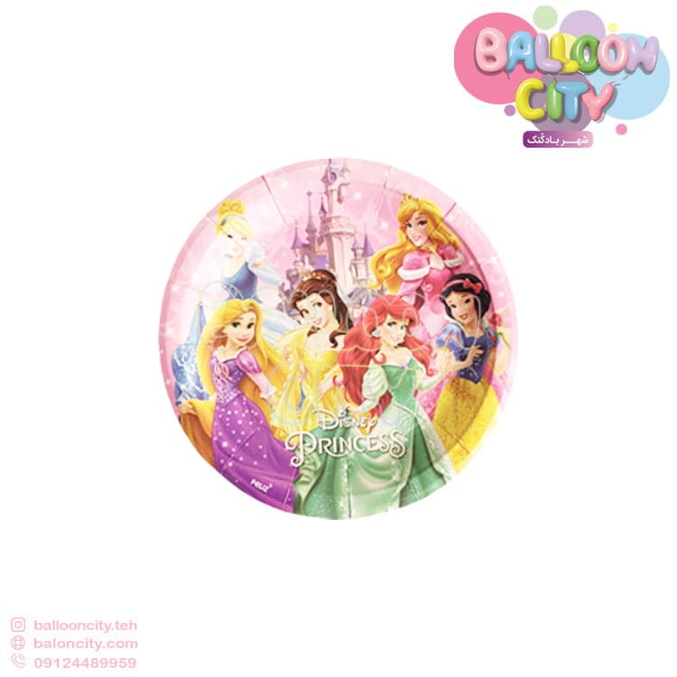 پیش دستی تم تولد پرنسس های دیزنی Disney Princess بسته 10 عددی