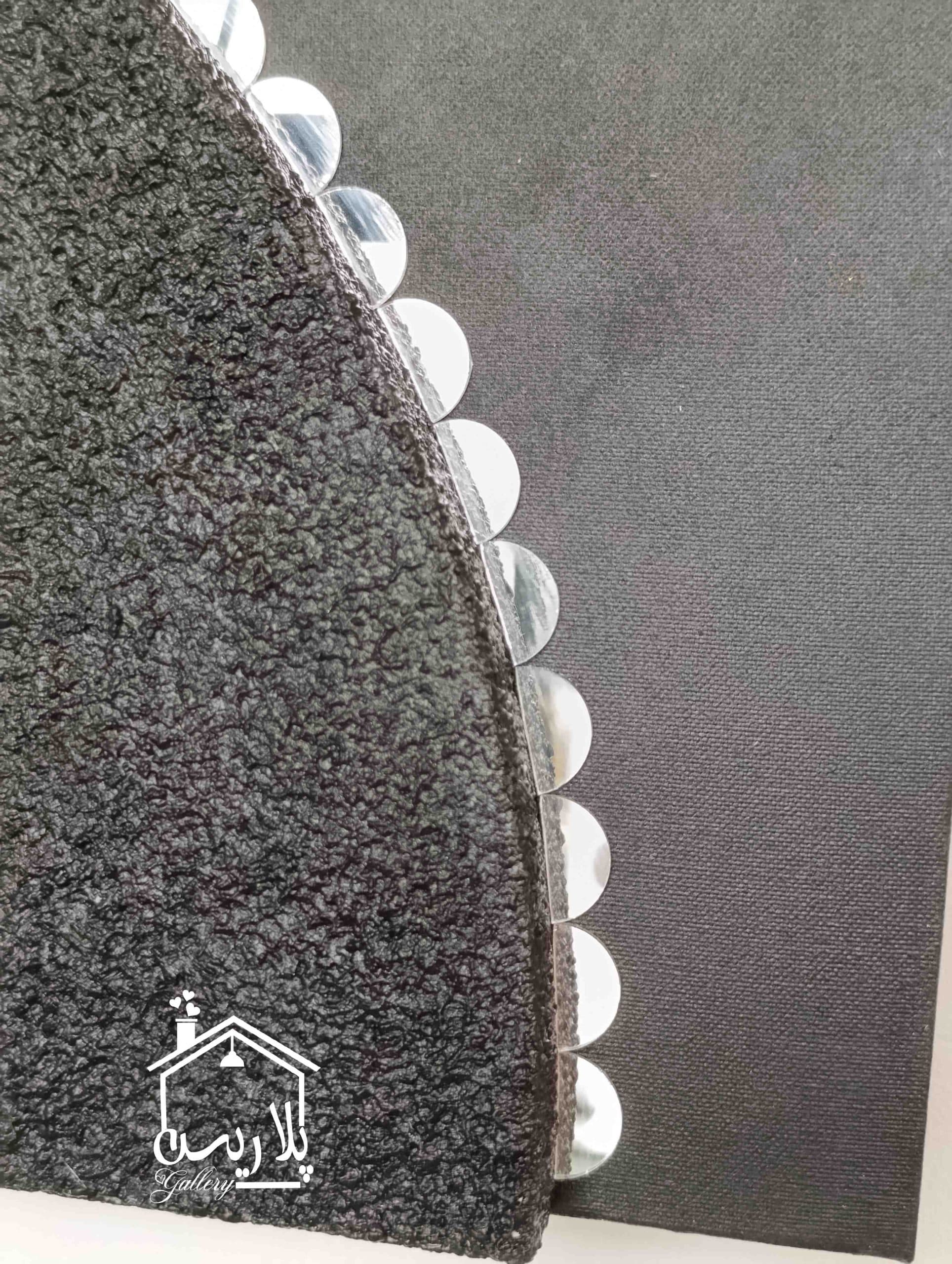 تابلو مینیمال سه بعدی مشکی آینه 120*80 سانت — تصویر ۳
