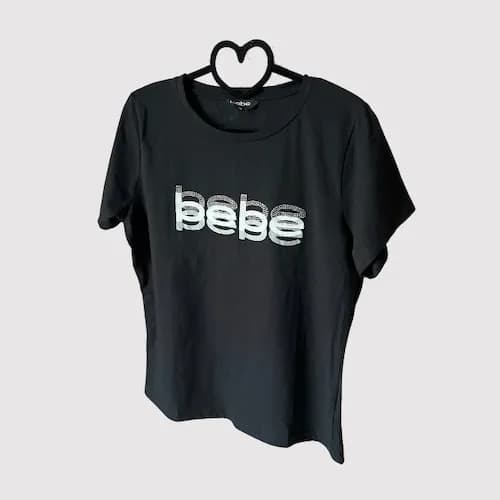 تیشرت زنانه مشکی با طرح T29 Bebe — تصویر ۲