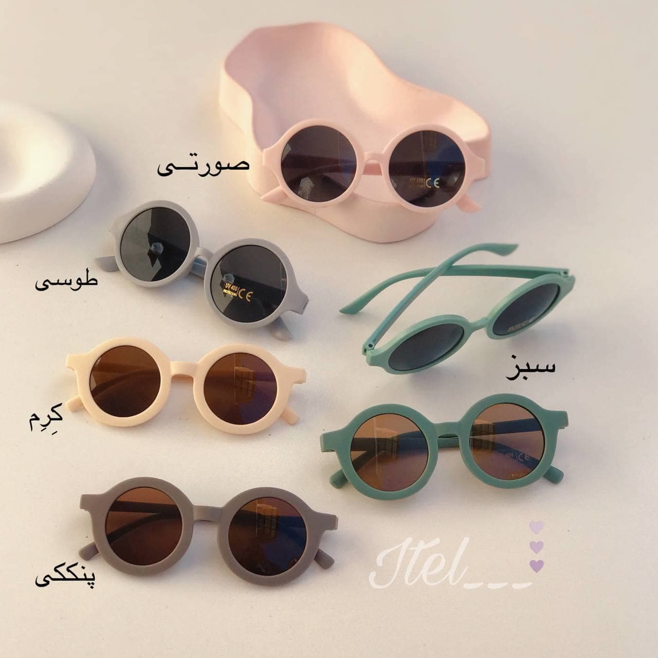 عینک آفتابی بچگانه فریم گرد کلاسیک — تصویر ۴