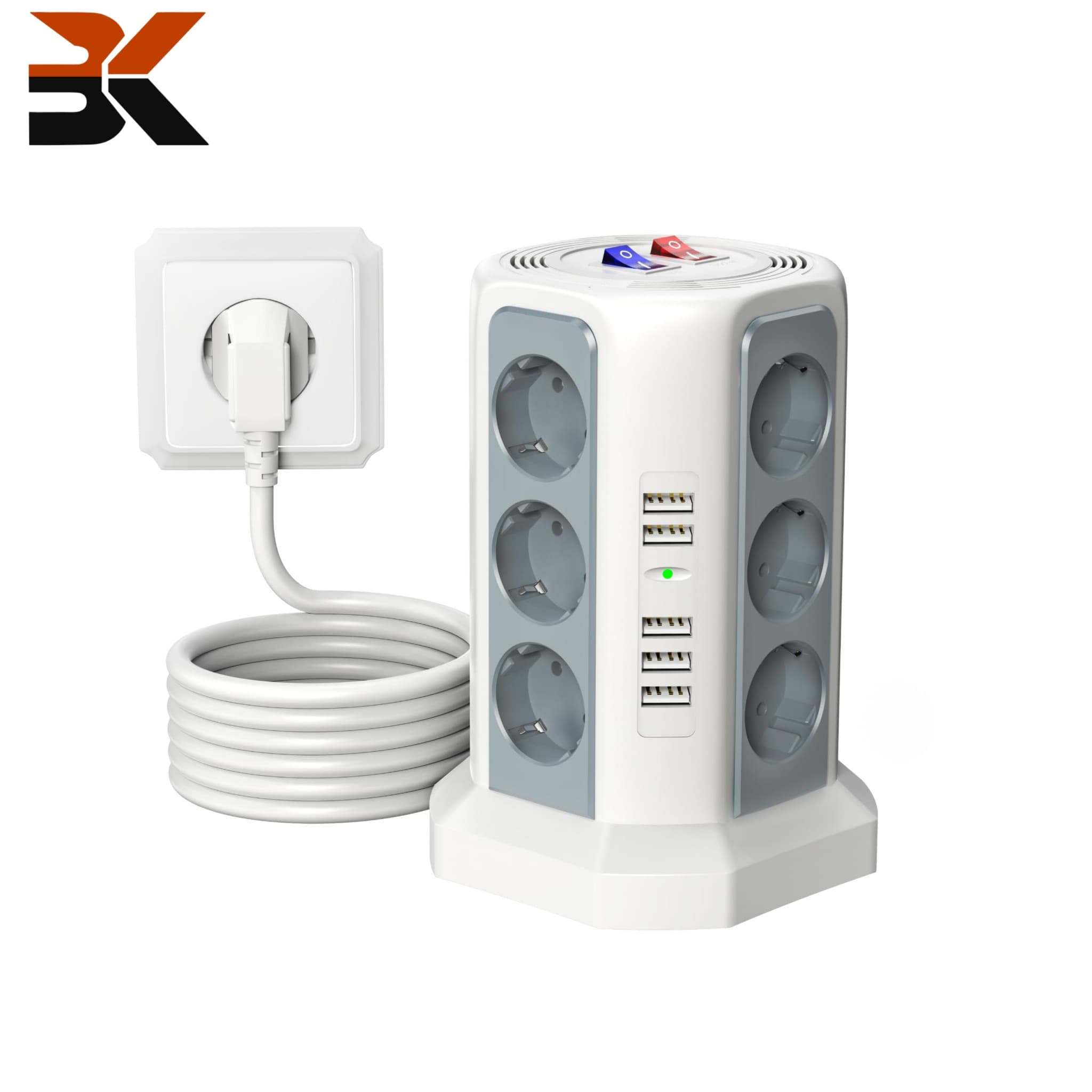 چندراهی برق حرفهای کوتومای مدل XT-G3211 دارای 12 پریز و 5 پورت USB