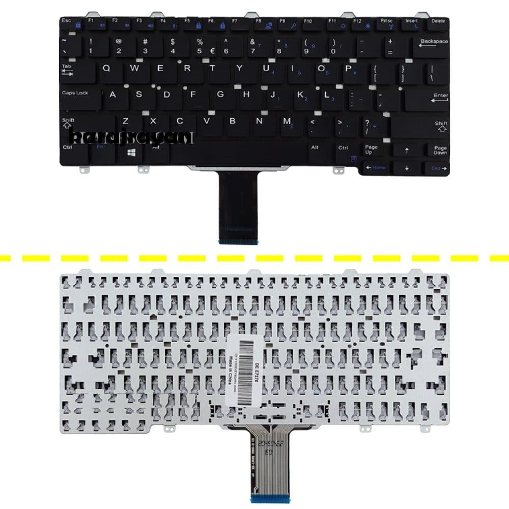 کیبرد لپ تاپ دل Latitude E7270 مشکی-اینترکوچک بدون فریم