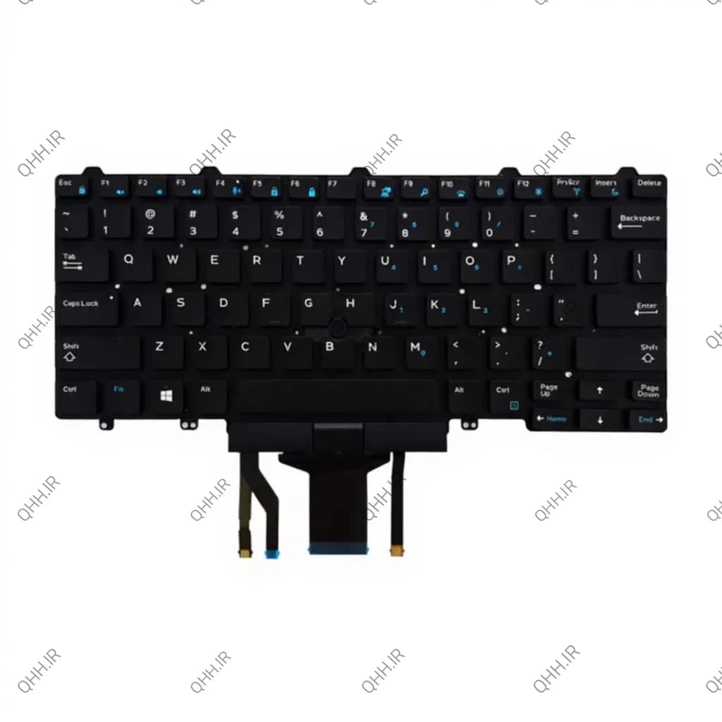 کیبرد لپ تاپ دل Latitude E5470 مشکی-اینترکوچک-با موس و بک لایت-بدون فریم — تصویر ۴
