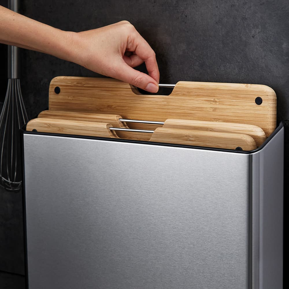 ست تخته برش 4پارچه بامبو با استند استیل جوزف جوزف Joseph Joseph Folio Steel Bamboo Chopping Boards, Set of 4 — تصویر ۲