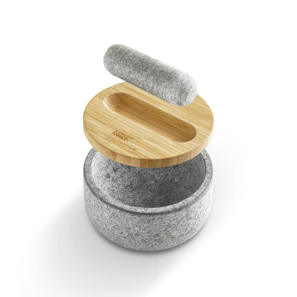 هاون سنگ گرانیت با درب بامبو جوزف جوزف Joseph Joseph Dash Pestle & Mortar with Bamboo Lid — تصویر ۴