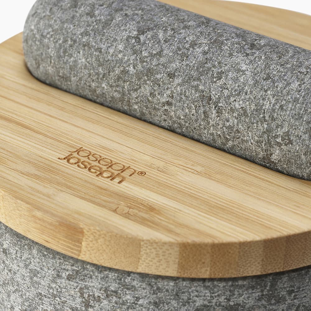 هاون سنگ گرانیت با درب بامبو جوزف جوزف Joseph Joseph Dash Pestle & Mortar with Bamboo Lid — تصویر ۵