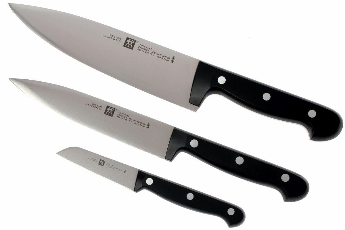 ست چاقو سه عددی زولینگ مدل تویین شف zwilling twin chef knife set 3pcs — تصویر ۲