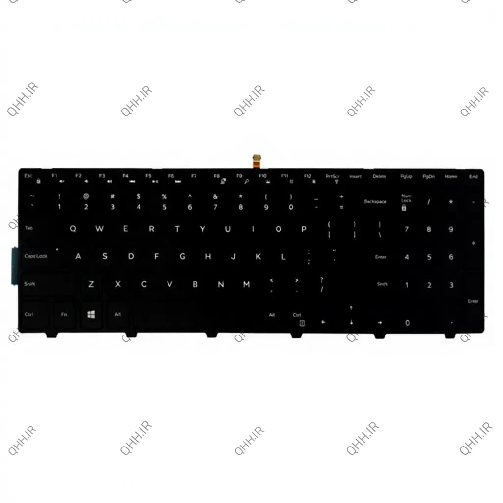 کیبرد لپ تاپ دل Inspiron 15-5000 مشکی-با بک لایت-با فریم — تصویر ۴
