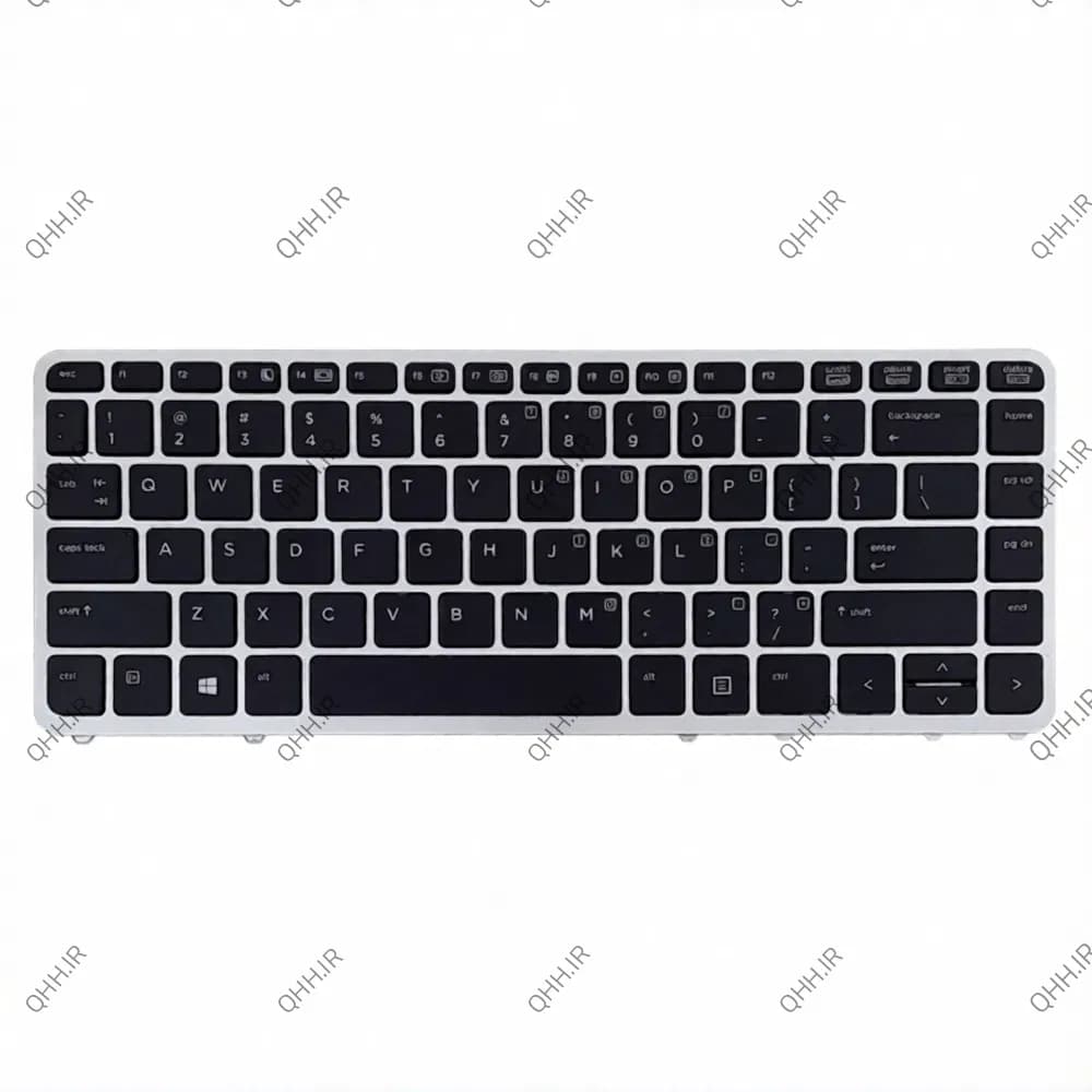 کیبرد لپ تاپ اچ پی EliteBook 840 G1 مشکی-بدون موس-بافریم نقره ای — تصویر ۶