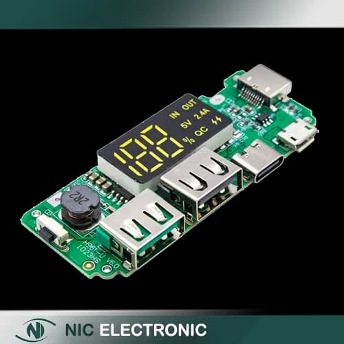 ماژول پاور بانک با دو خروجی دارای نمایشگر مدل H961-U