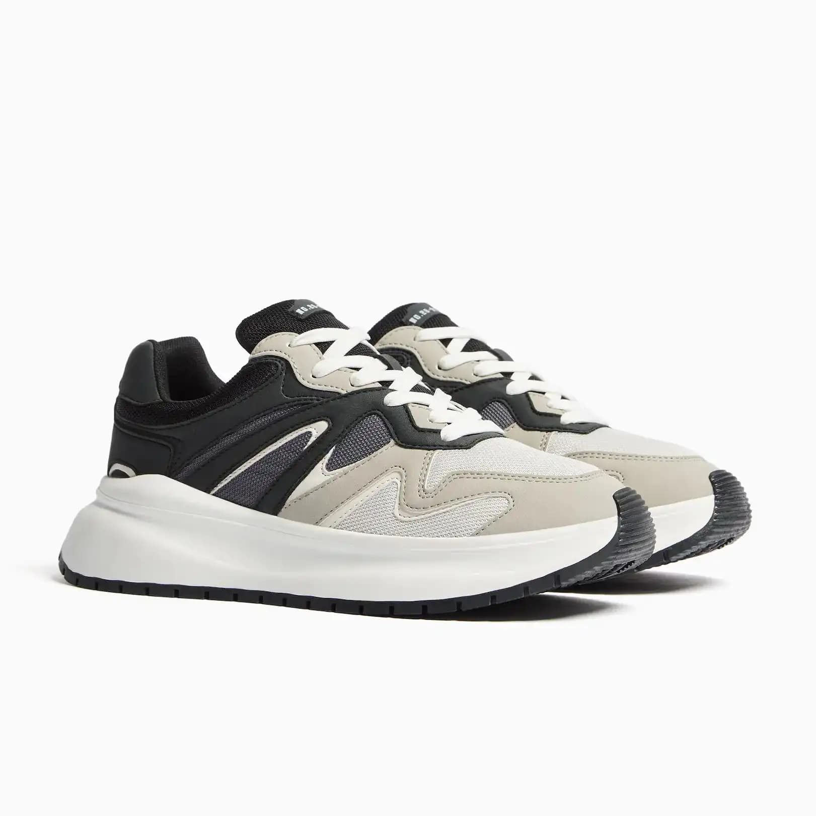 کتونی Bershka مدل Chunky Sole Mesh Trainers