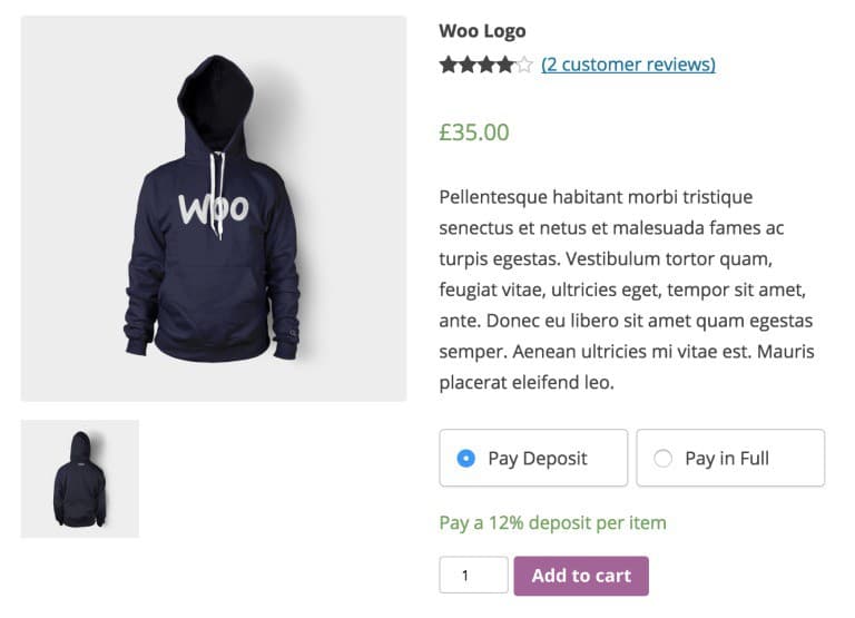 افزونه WooCommerce Deposits پرداخت و فروش اقساطی ووکامرس 2.2.8 — تصویر ۲
