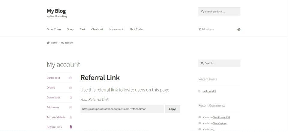 افزونه Referral System for WooCommerce سیستم همکاری در فروش ووکامرس 1.3.11.3 — تصویر ۲