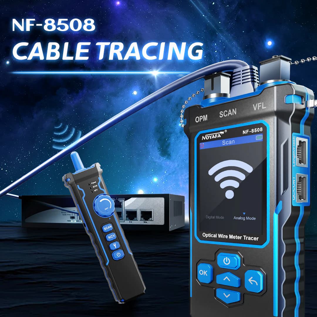 تستر شبکه و فیبر نوری VFL/OPM پاورمتر – POE test – زوج یاب – نویافا مدل NOYAFA NF-8508 – باگارانتی12ماهه — تصویر ۴