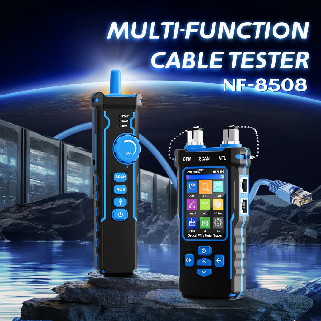 تستر شبکه و فیبر نوری VFL/OPM پاورمتر – POE test – زوج یاب – نویافا مدل NOYAFA NF-8508 – باگارانتی12ماهه — تصویر ۲