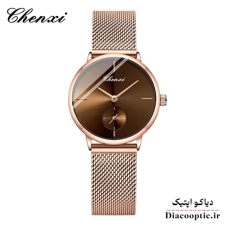 ساعت مچی زنانه برند چنکسی مدل Do-CHENXI 061 بند حصیری — تصویر ۴