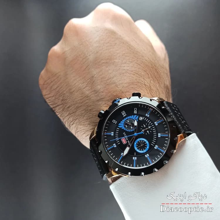 ساعت مچی مردانه اورجینال موتور ژاپن برند مینی فوکوس سه موتور مدل Mf0079G.02 بند چرم — تصویر ۸