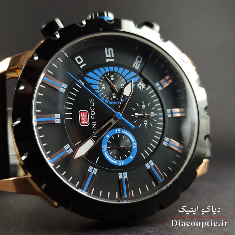 ساعت مچی مردانه اورجینال موتور ژاپن برند مینی فوکوس سه موتور مدل Mf0079G.02 بند چرم — تصویر ۴