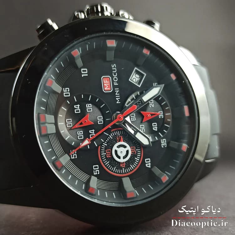 ساعت مچی مردانه اورجینال موتور ژاپن برند مینی فوکوس سه موتور مدل Mf0287G.04 بند رابر — تصویر ۴