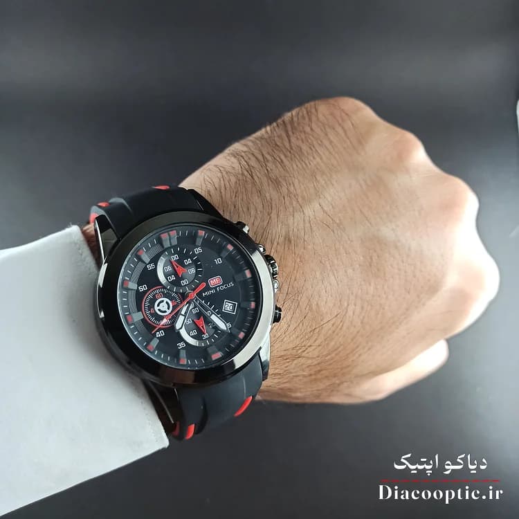 ساعت مچی مردانه اورجینال موتور ژاپن برند مینی فوکوس سه موتور مدل Mf0287G.04 بند رابر — تصویر ۸
