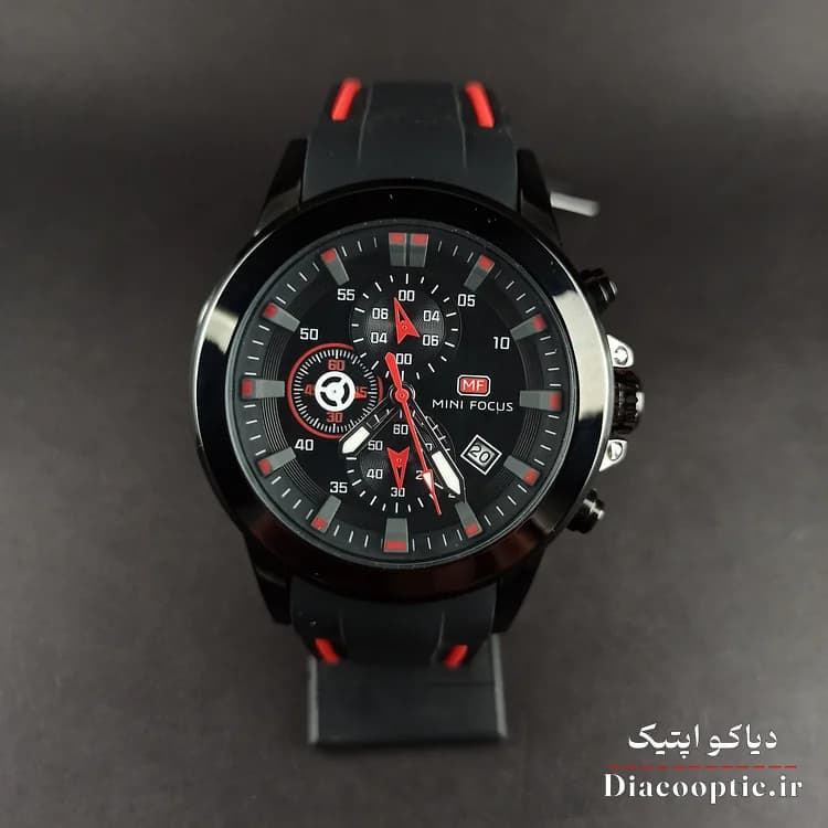 ساعت مچی مردانه اورجینال موتور ژاپن برند مینی فوکوس سه موتور مدل Mf0287G.04 بند رابر — تصویر ۲