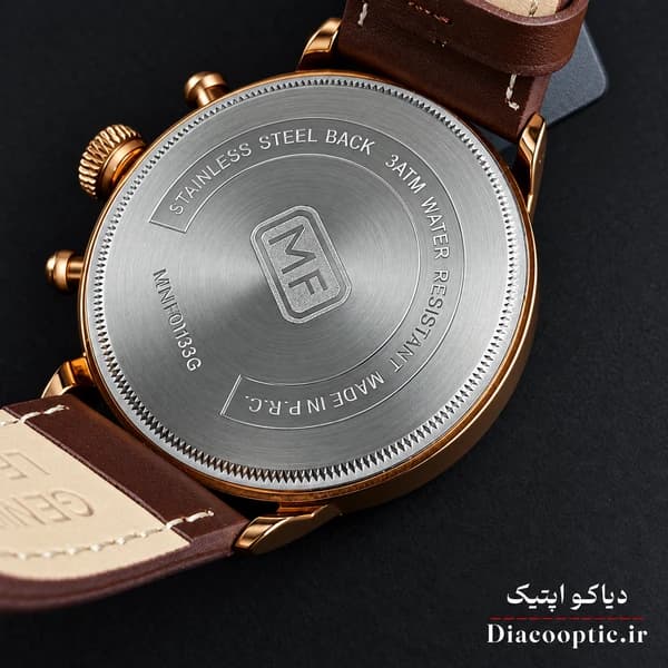 ساعت مچی مردانه اورجینال موتور ژاپن برند مینی فوکوس سه موتور مدل Mf0135G.02 بند چرم — تصویر ۶