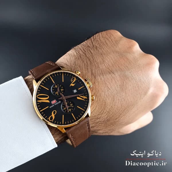 ساعت مچی مردانه اورجینال موتور ژاپن برند مینی فوکوس سه موتور مدل Mf0135G.02 بند چرم — تصویر ۸