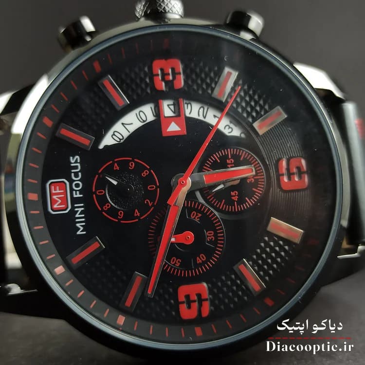 ساعت مچی مردانه اورجینال موتور ژاپن برند مینی فوکوس سه موتور مدل Mf0025G.02 بند چرم — تصویر ۴