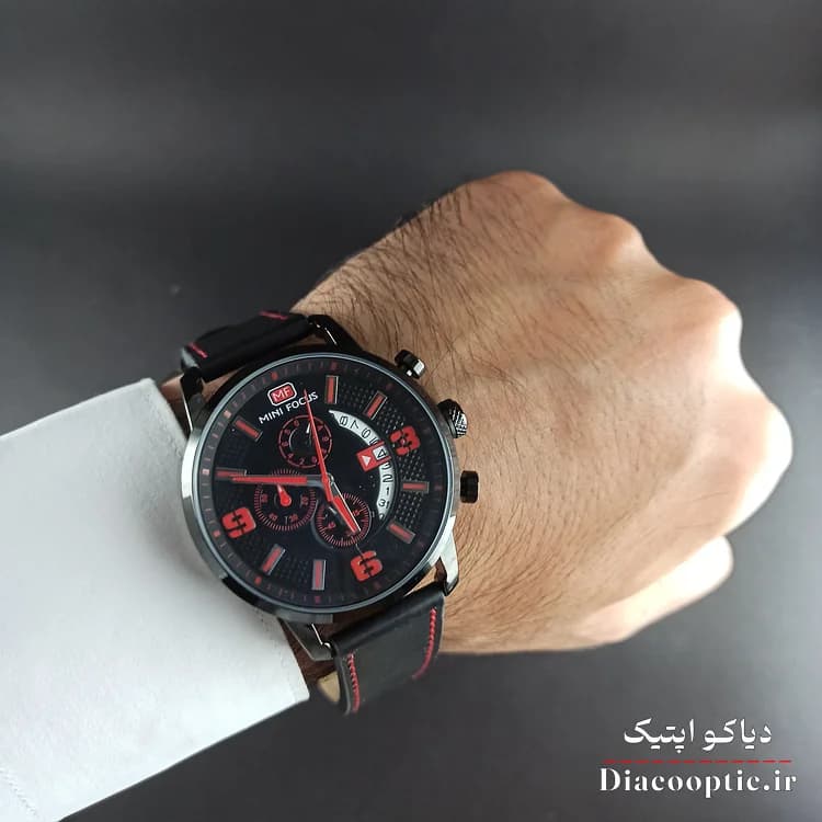 ساعت مچی مردانه اورجینال موتور ژاپن برند مینی فوکوس سه موتور مدل Mf0025G.02 بند چرم — تصویر ۸