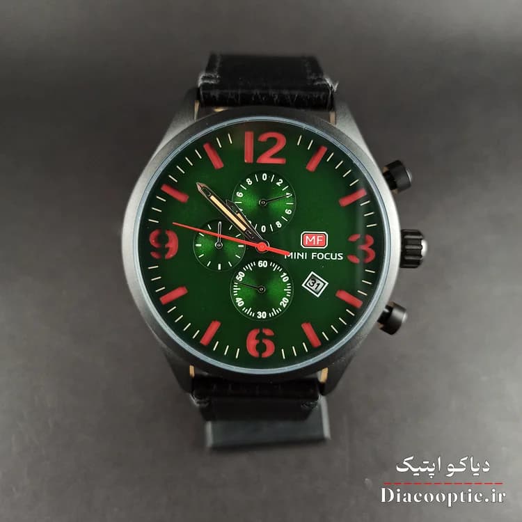 ساعت مچی مردانه اورجینال موتور ژاپن برند مینی فوکوس سه موتور مدل Mf0003G.01 بند چرم — تصویر ۹