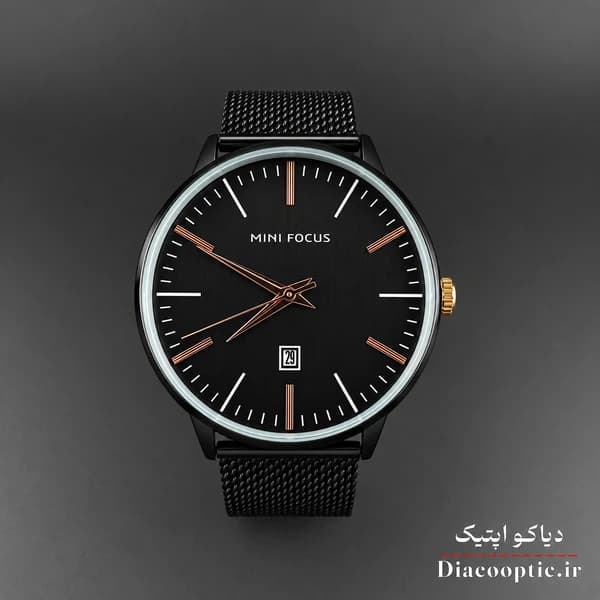 ساعت مچی مردانه اورجینال موتور ژاپن برند مینی فوکوس مدل Mf0115G.01 بند حصیری — تصویر ۳