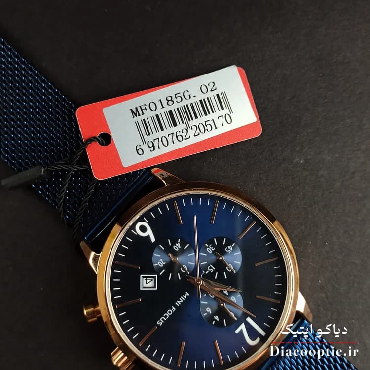 ساعت مچی مردانه اورجینال موتور ژاپن برند مینی فوکوس سه موتور مدل Mf0185G.02 بند حصیری — تصویر ۸
