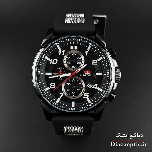 ساعت مچی مردانه اورجینال موتور ژاپن برند مینی فوکوس سه موتور مدل Mf0268G.04 بند رابر — تصویر ۳