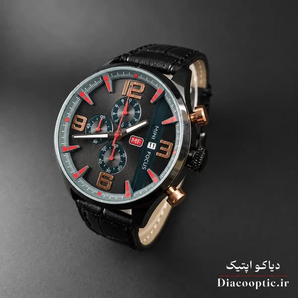 ساعت مچی مردانه اورجینال موتور ژاپن برند مینی فوکوس سه موتور مدل Mf0016G.01 بند چرم — تصویر ۴