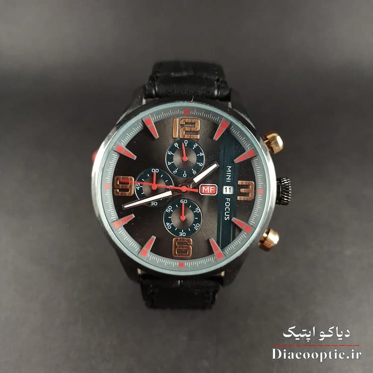 ساعت مچی مردانه اورجینال موتور ژاپن برند مینی فوکوس سه موتور مدل Mf0016G.01 بند چرم — تصویر ۱۰