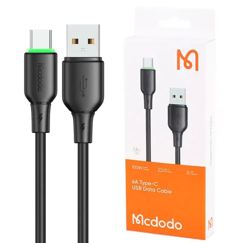کابل تایپ سی فست شارژ 100 وات مک دودو CA-475 طول 1.2 متر