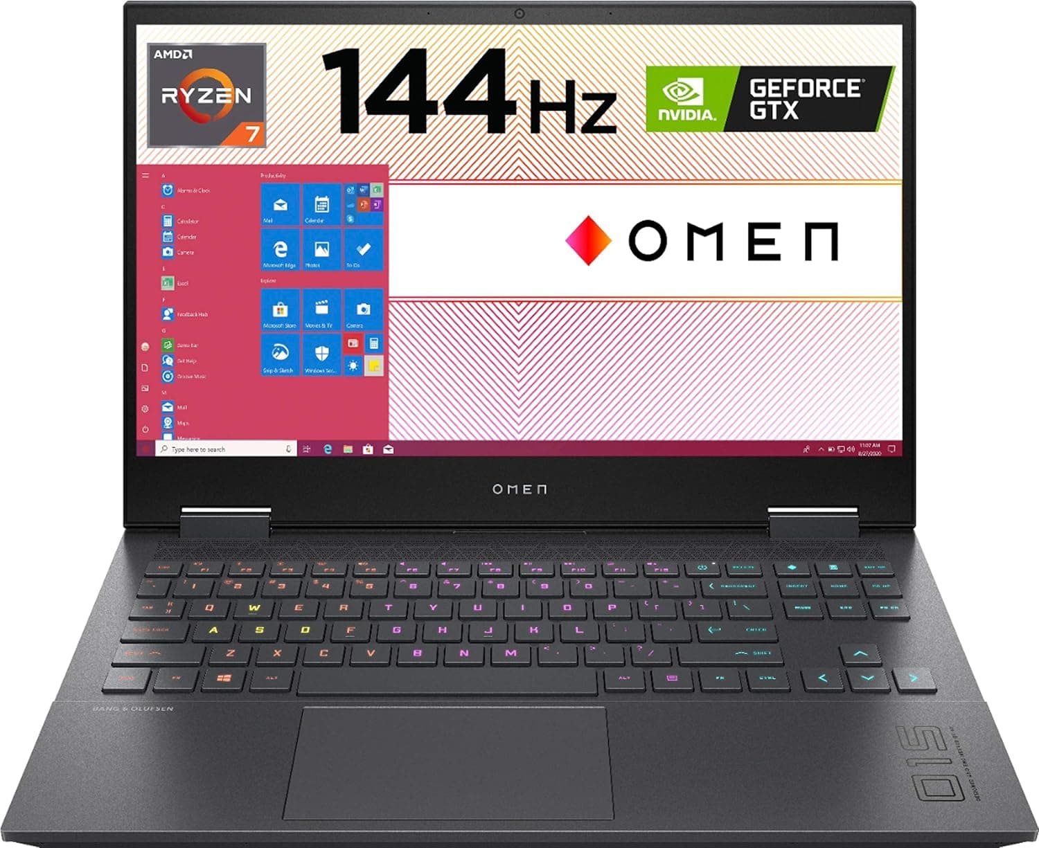 لپ تاپ گیمینگ اچ پی اومن HP OMEN 15 | i9 10885 H | 16GB DDR4 | 512GB SSD | 8GB NVIDIA GEFORCE RTX 2080 MAX-Q | 15.6 FHD 144Hz — تصویر ۵
