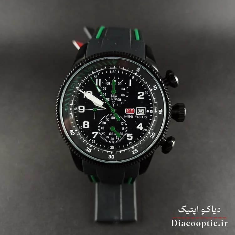 ساعت مچی مردانه اورجینال موتور ژاپنی برند مینی فوکوس سه موتور مدل Mf0379G.05 بند رابر — تصویر ۳