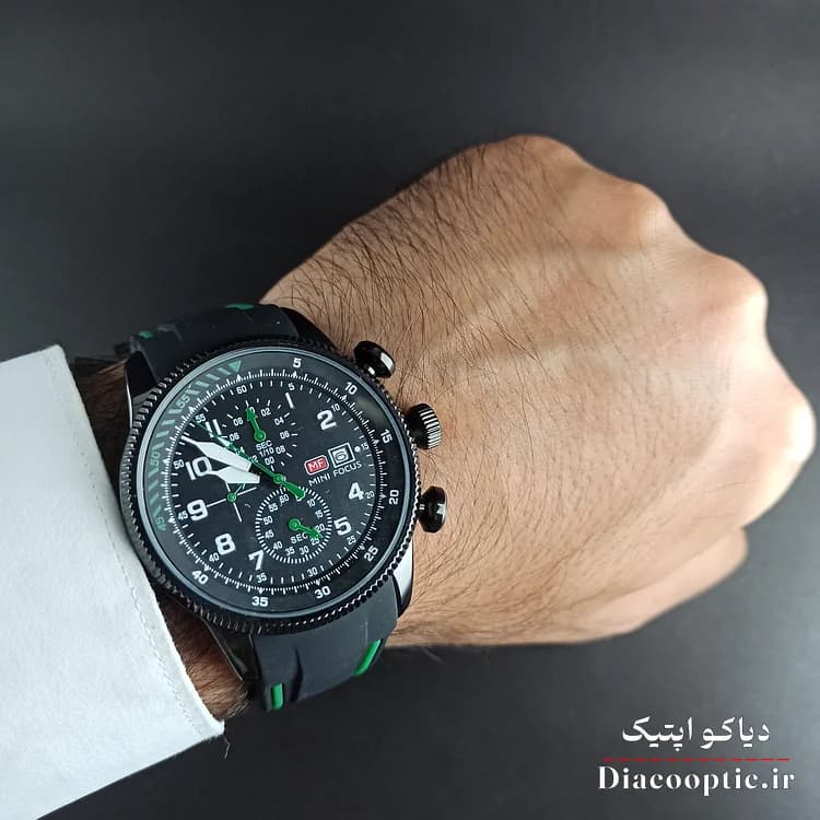 ساعت مچی مردانه اورجینال موتور ژاپنی برند مینی فوکوس سه موتور مدل Mf0379G.05 بند رابر — تصویر ۹