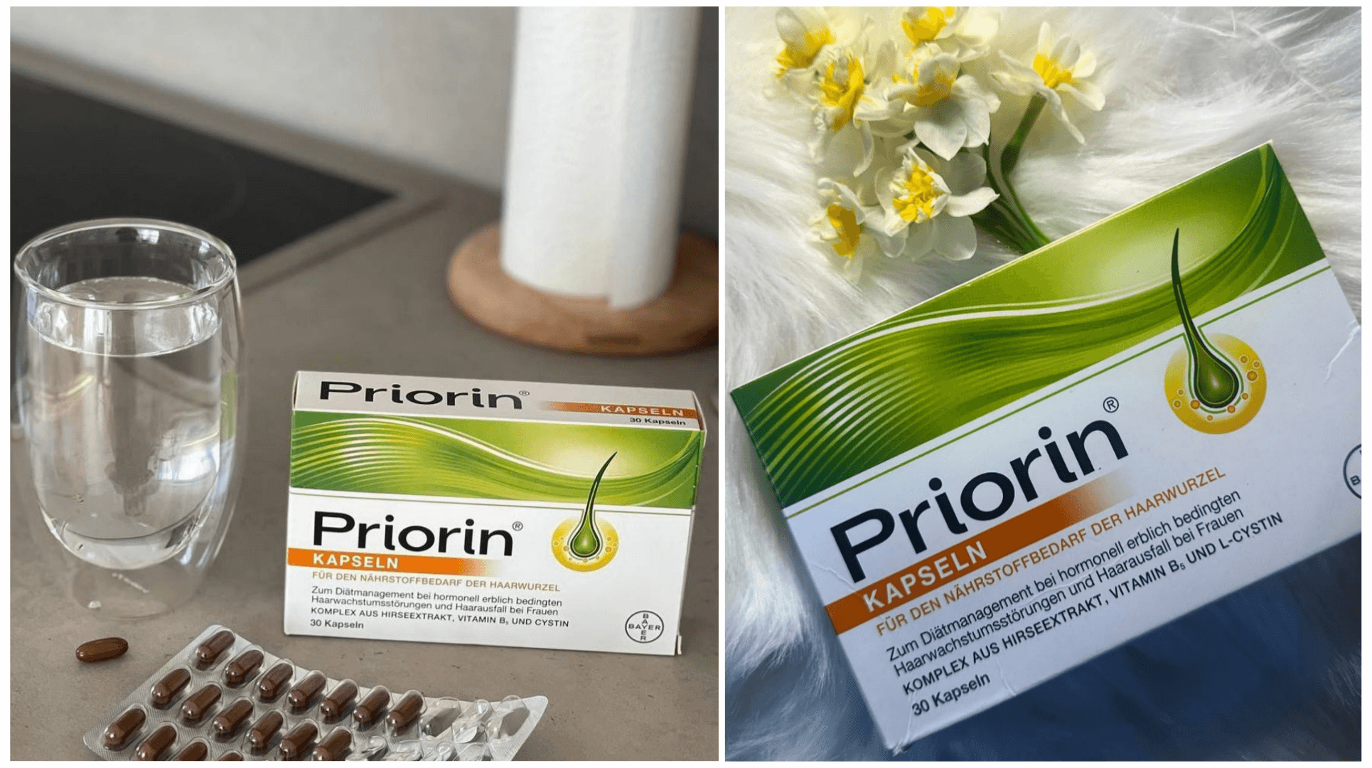 قرص ضد ریزش مو هورمونی و ارثی 30 عددی پریورین Priorin — تصویر ۷