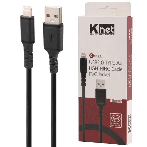 کابل لایتنینگ فست شارژ کی نت K-CUL02015 طول 1.5 متر