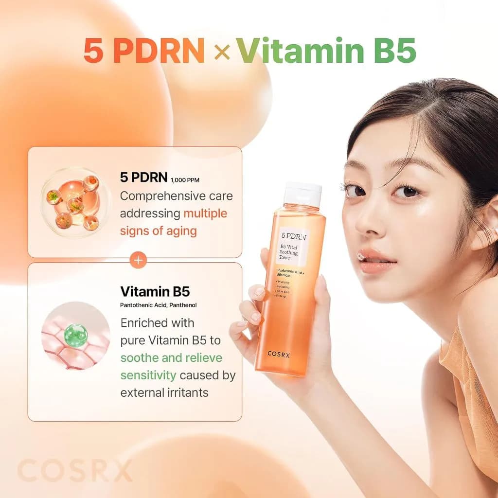 تونر تسکین دهنده و آبرسان کوزارکس 5 PDRN B5 Vital | COSRX 5 PDRN B5 Vital Soothing Toner — تصویر ۳