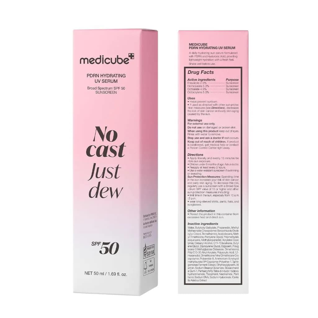 سرم ضد آفتاب سبک PDRN آبرسان SPF 50 مدی کیوب | Medicube PDRN Hydrating UV Sun Serum SPF 50+ No Cast Just Dew — تصویر ۵