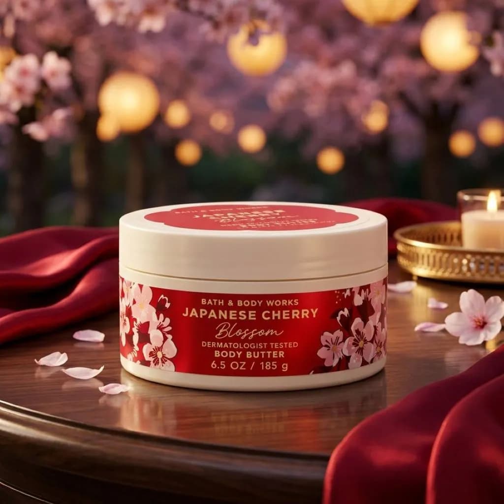 کره بدن بث اند بادی ورکز ژاپنی چری بلوسوم | Bath & Body Works Japanese Cherry Blossom Body Butter — تصویر ۵